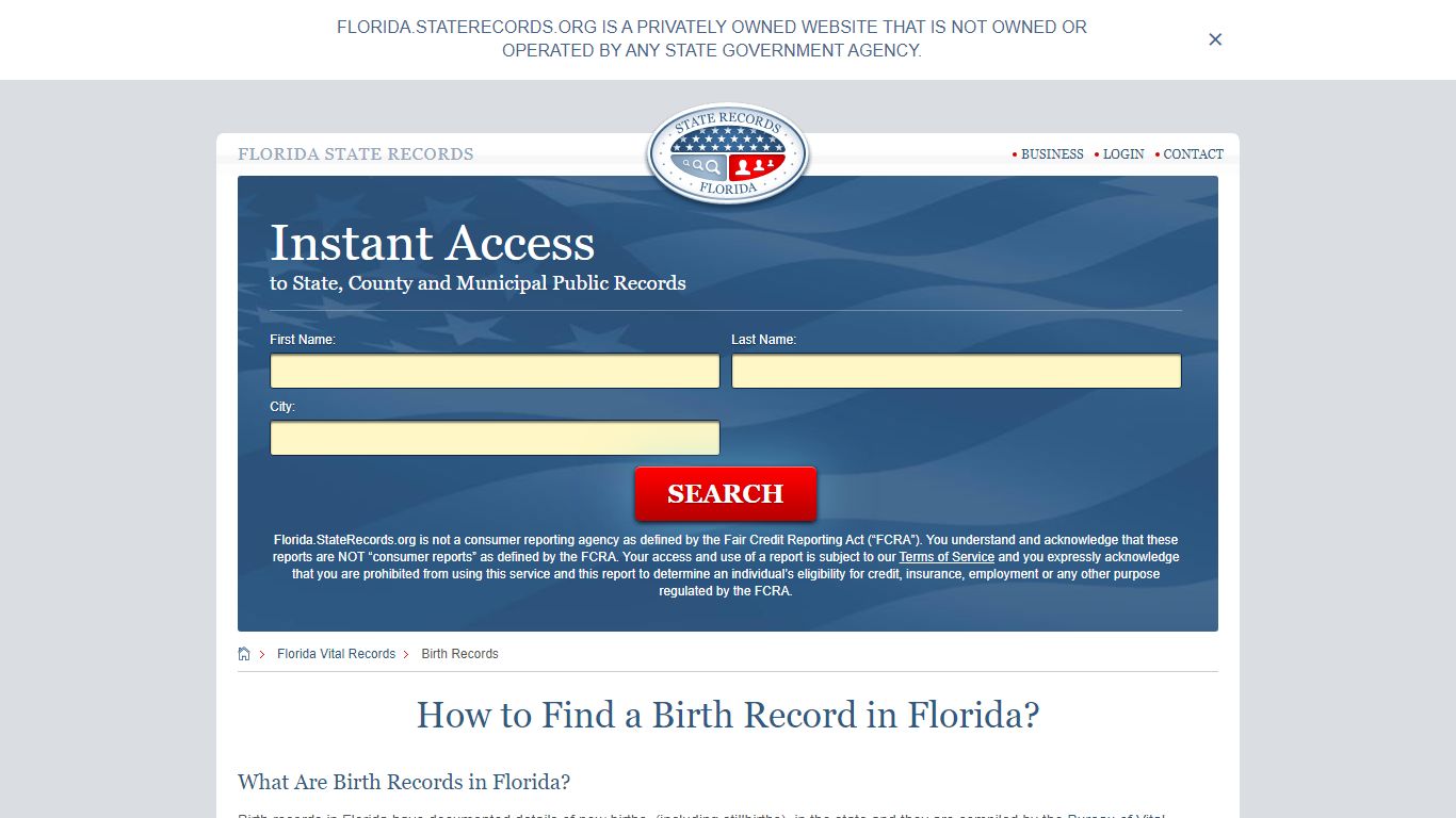 How to Find a Birth Record in Florida?